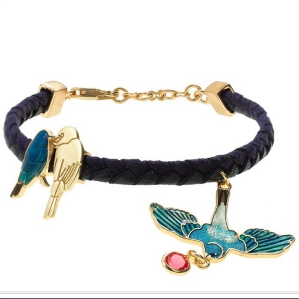 J. Crew Marc Alary kissing birds bracelet